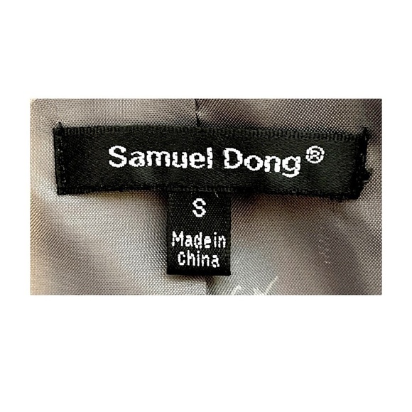 Samuel Dong Metallic Abstract Graphic Print Blazer Style Jacket in Brown Sz Sm - Picture 5 of 5